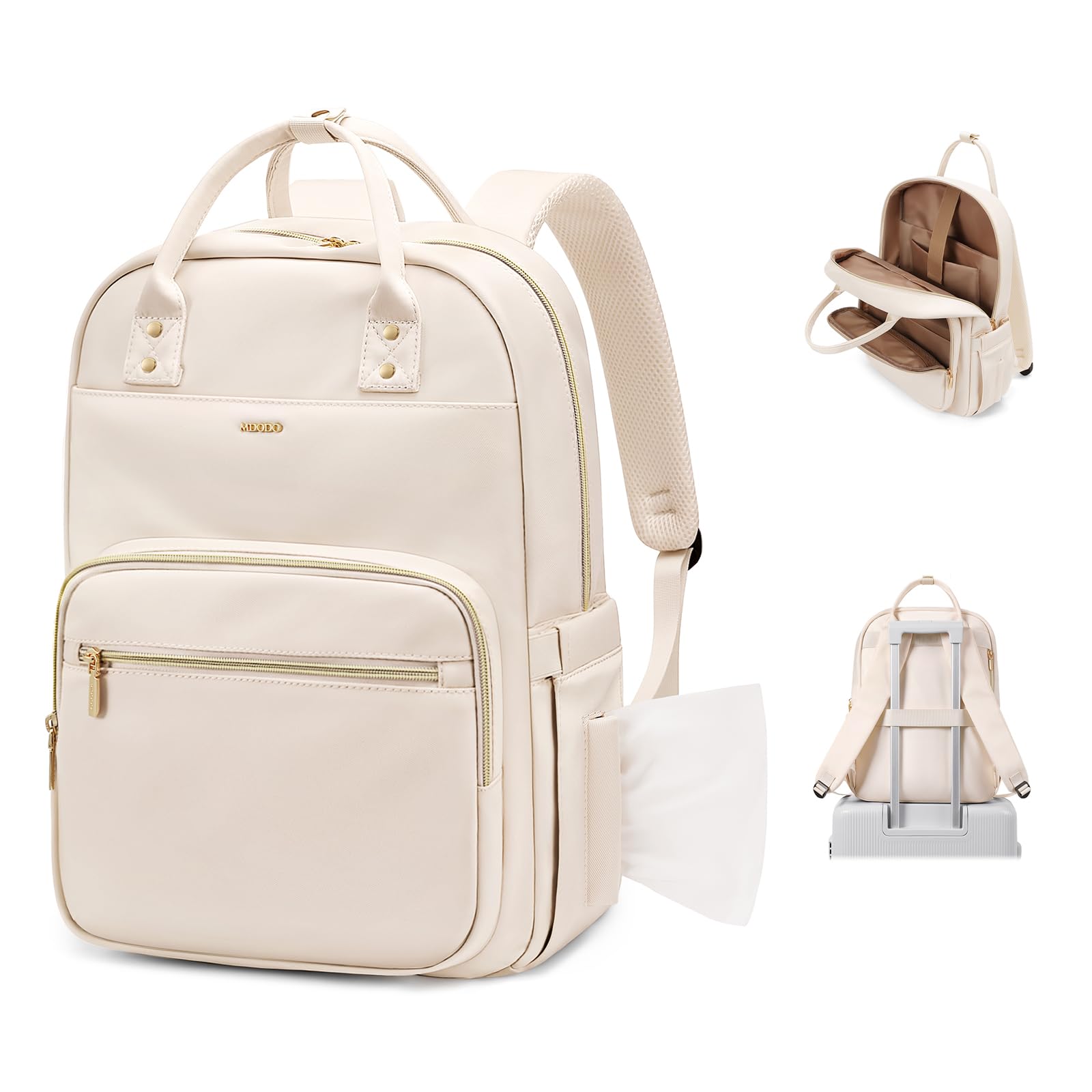 MDODO Laptop Backpack Women,16Inch Teacher Laptop Bag Backpack with Laptop Compartment Waterproof Carry on Daypack Backpack for Work,College,Travel,