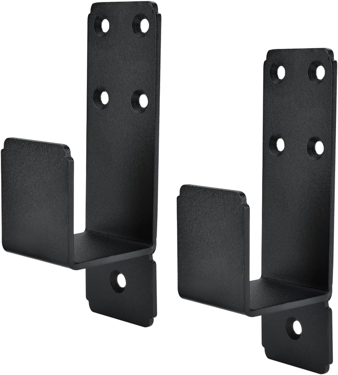 POPUBB 2x4 Door Barricade Brackets, Drop Open Bar Holder U Bracket for