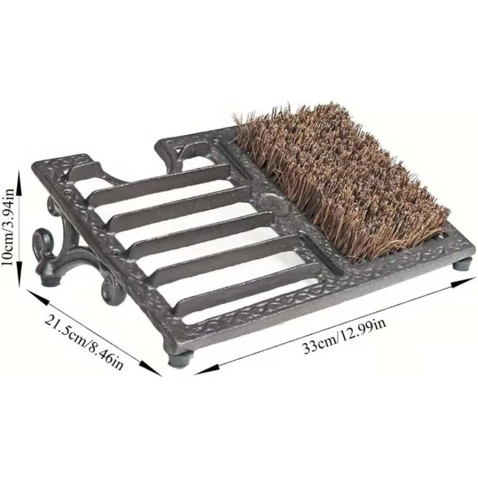 Raschietto Rustico in Ghisa per Stivali, Spazzola per Scarpe Rustica in Ghisa per Esterni, Design Angolato E Rimozione Efficace di Fango, Sporco E Detriti, Ideale per Interni Ed Esterni