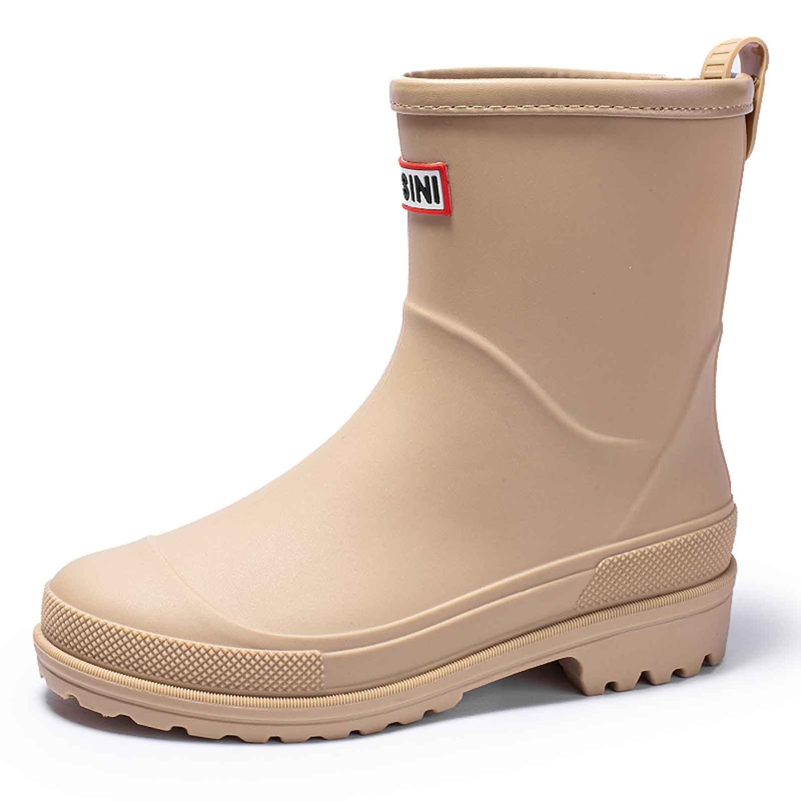 Generisch Elegantes zapatos de lluvia para mujer perfectos para la temporada de lluvias. Puntera cerrada Cómoda suela plana moderna y versátil ideal para combinar con impermeables.