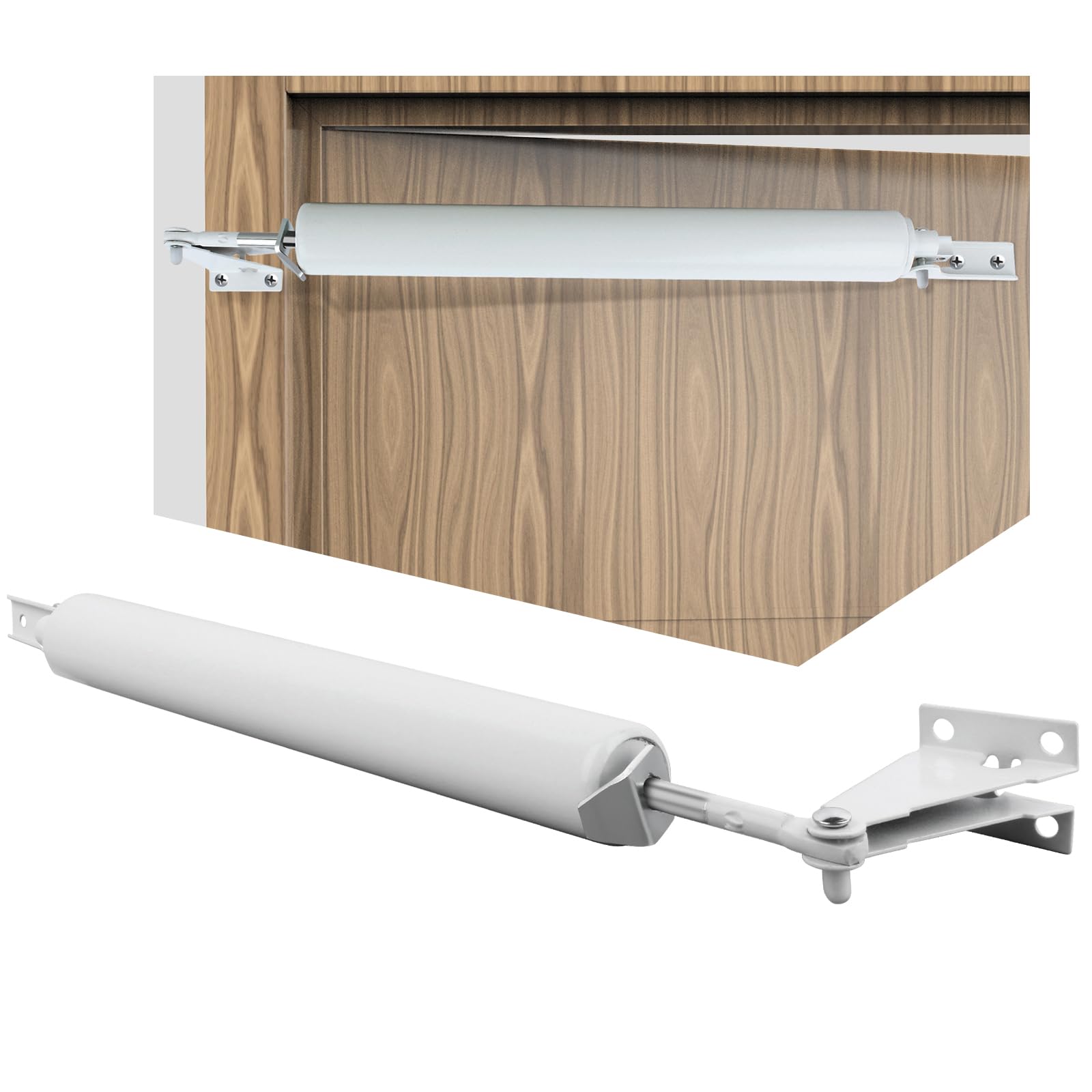 Door Closer,White,Standard Duty Pneumatic Screen and Storm Door Closer
