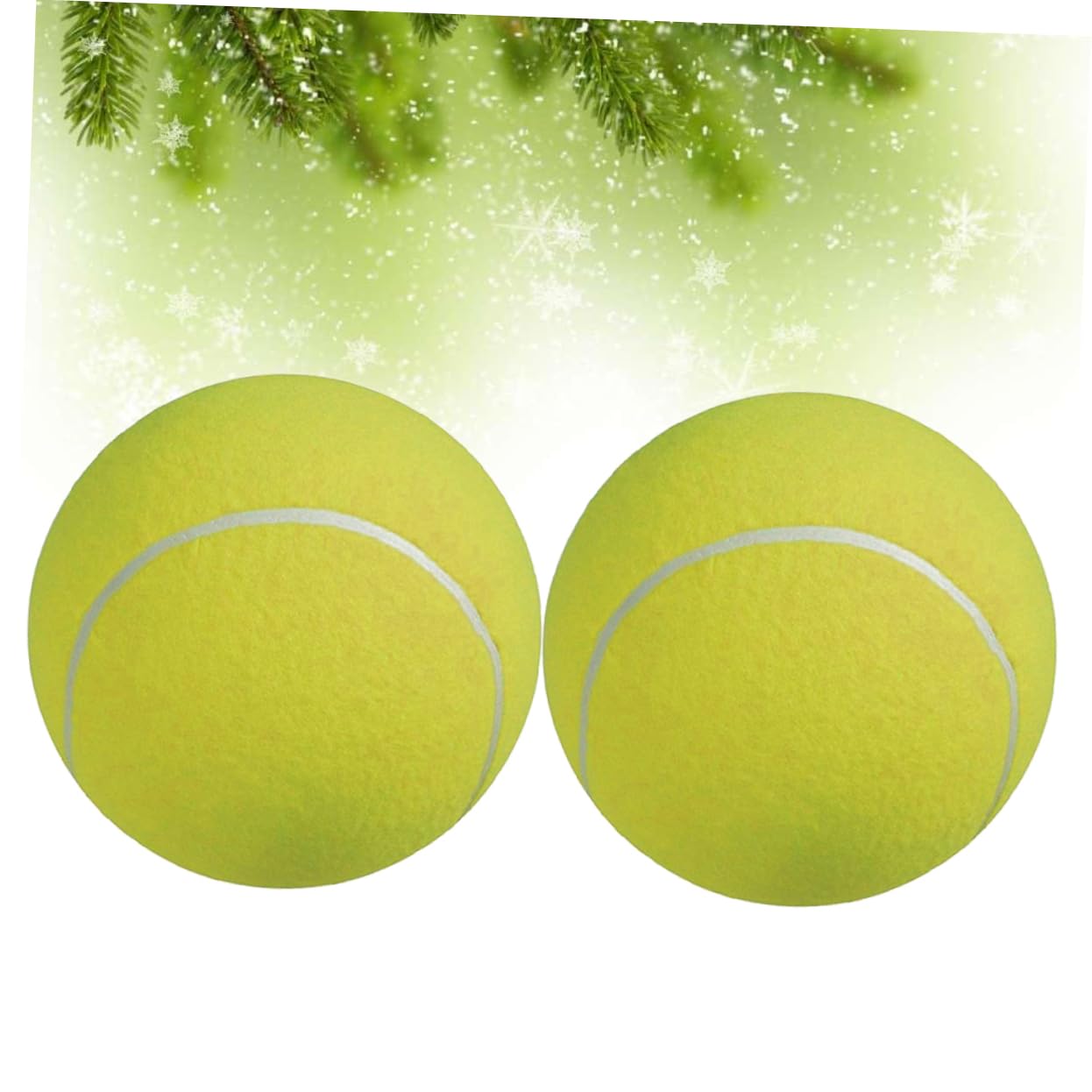 Palla da Tennis Gonfiabile 24cm 9.5 Pollici in Gomma e Fibra Sintetica con Ago per Gas, 2 Pz Giocattolo per Cani e Ragazzo Ragazza