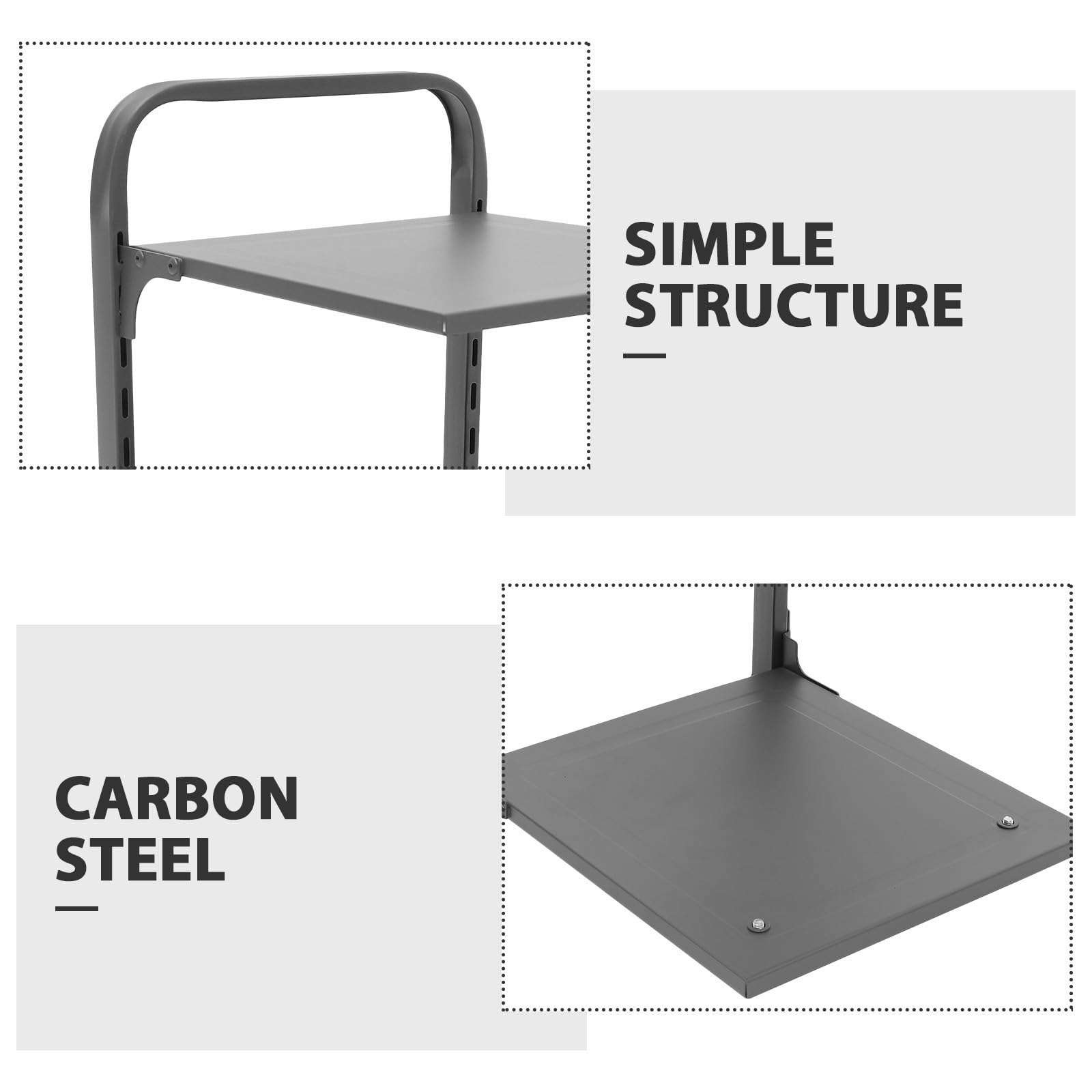 Organizador Estante Resistente y Portátil Plegable de Ollas de Acero al Carbono Rejilla Multifunción Drenaje para Cocina Adecuado para Armarios y Encimeras