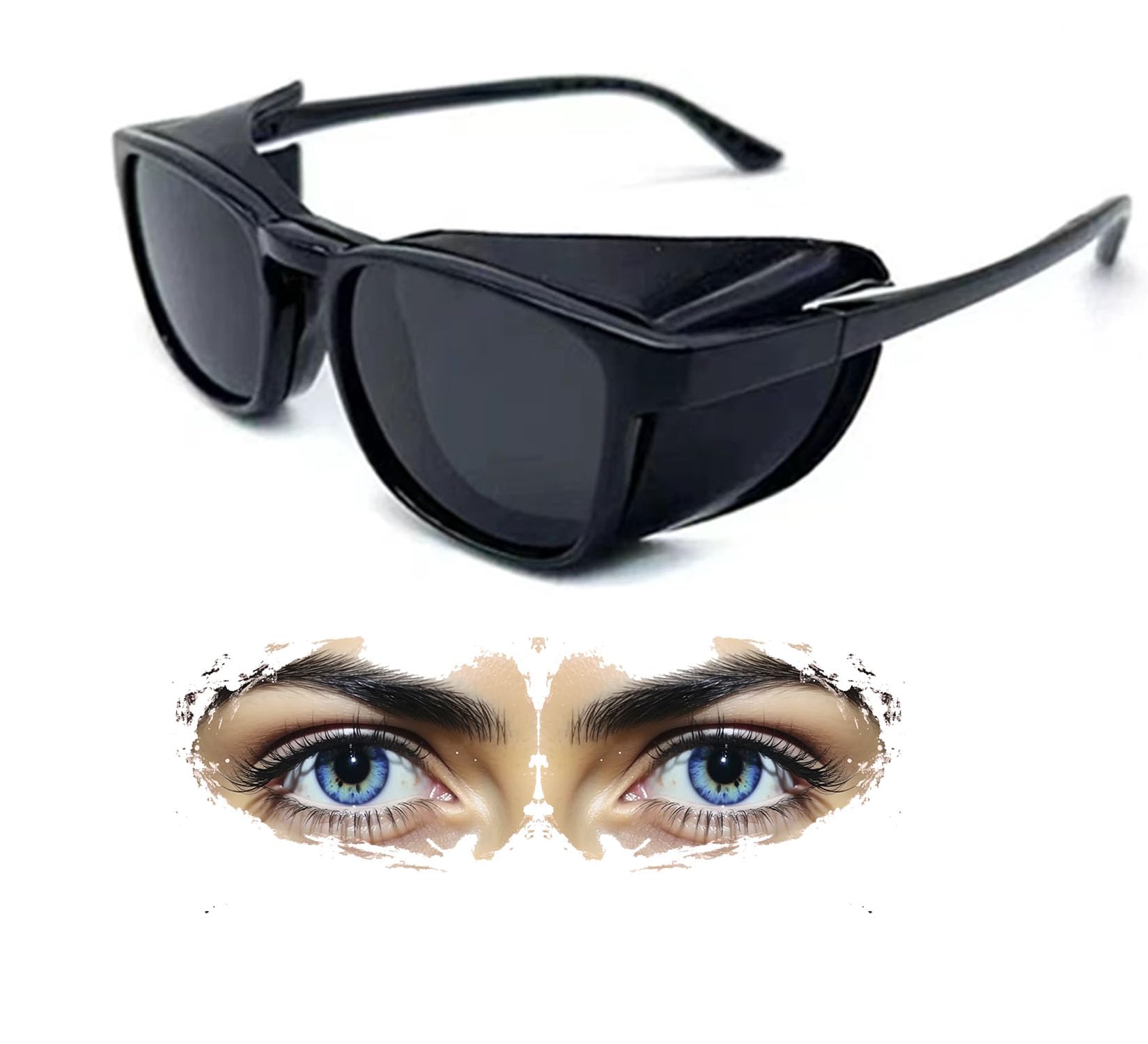 Hydrating Dry Eyes Glasses with Soft Silicone Moisture Chambers and Moisture Circulation Pad for Dry Eyes Symptoms