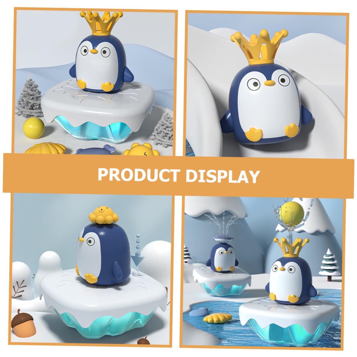 Juguete de Baño de Pingüino Eléctrico Rociado, 1 Juego Abs
