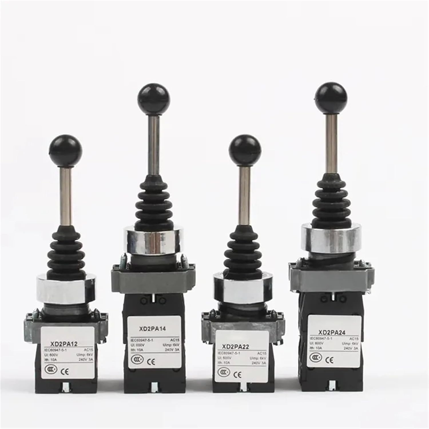 XD2-PA12 PA14 2 Position Rocker Spring Rotary Cross Switches PA22 PA24 4NO 4 1Pcs(XD2-PA24)