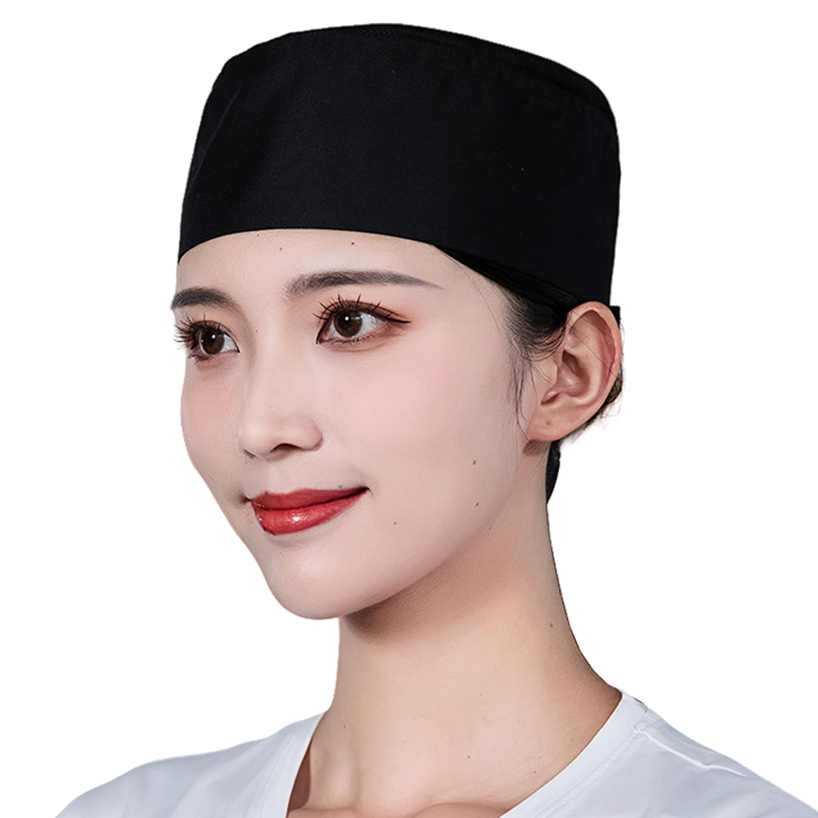 Jazuaiao Hotel Work Caps Adjustable Flat Hats for Various Head Sizes Great for Sushi Restaurant Chefs and Waitstaff Professional Kitchen Caps