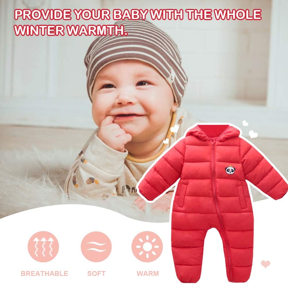 Happy Cherry Winterpak voor meisjes, jongens, met capuchon, dik, warm, sneeuwpak, skipak, pasgeborenen, donsjack
