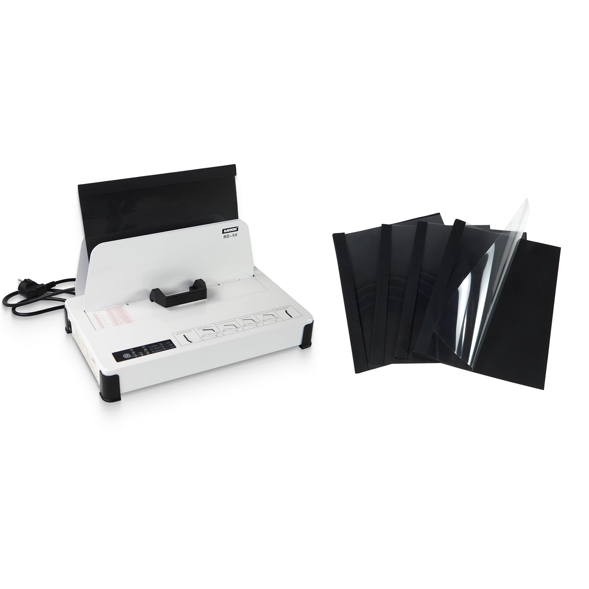 RAYSON Thermobindemaschine RD-50 Bundle, 500 Blatt, 25 Mappen 2mm, A4