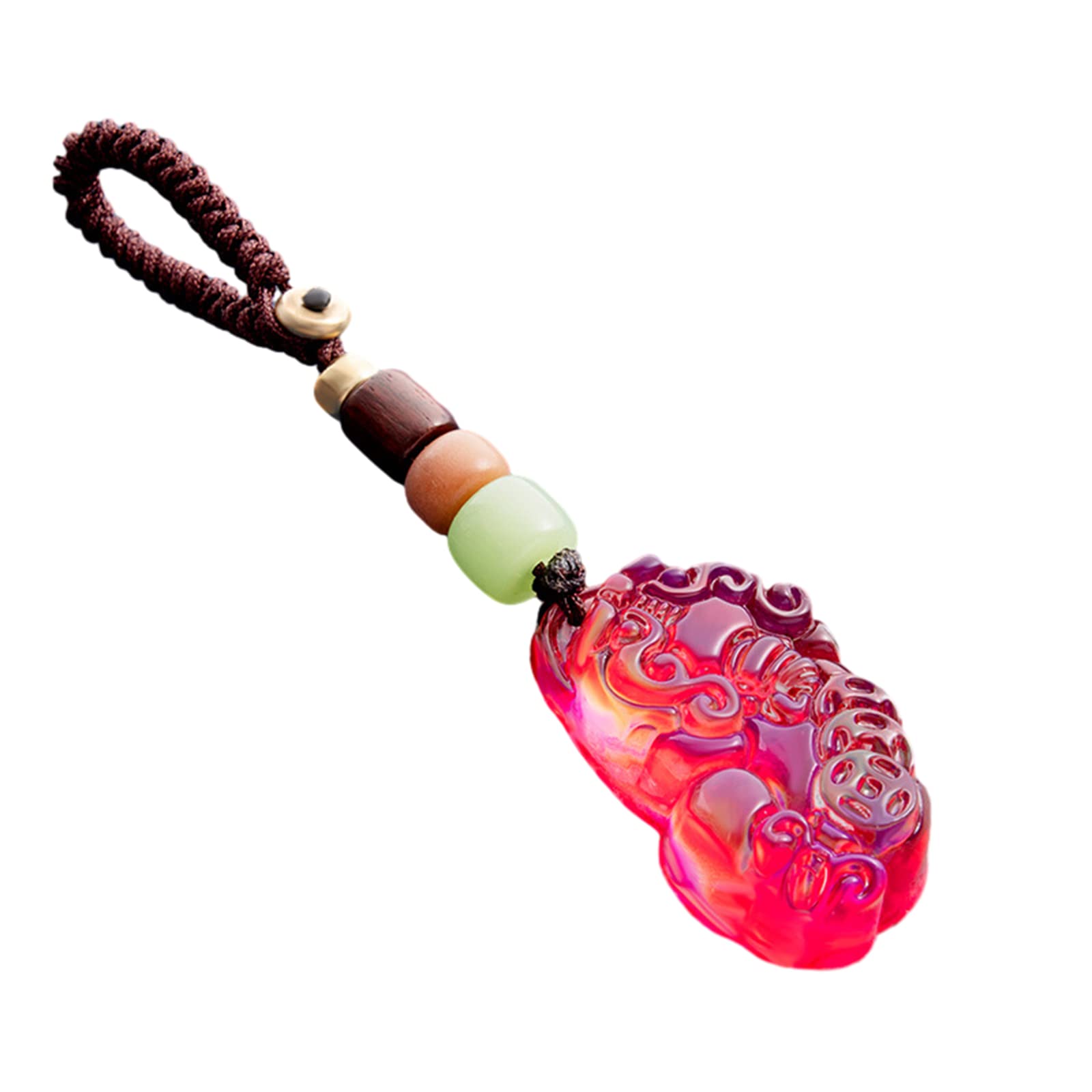 キーホルダー〈Harvest・琉球紅型風・フグ〉イラストタイプ