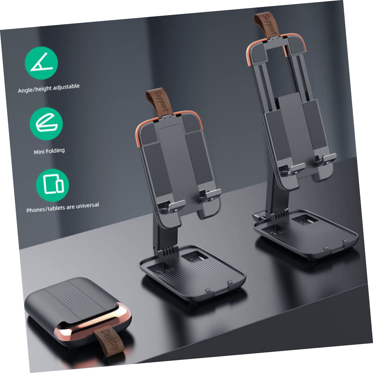 Smartphone e Tablet Pieghevole per Scrivania Holder per Videochiamate e Visione Film Design e Stabile Accessorio per Cellulari e Tablet