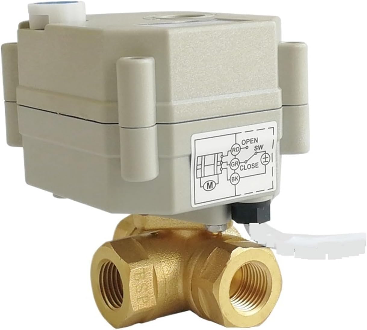 Electric ball valves DC 5V 12V 24V Motorized Valve 3 Way