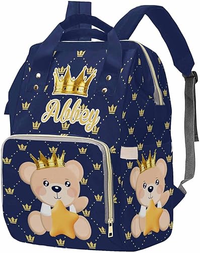 MyPupSocks Mochila de pañales personalizada con nombre, bolsa de pañales personalizada para mamá de lactancia para mamá, Multi 2, Mochilas Daypack