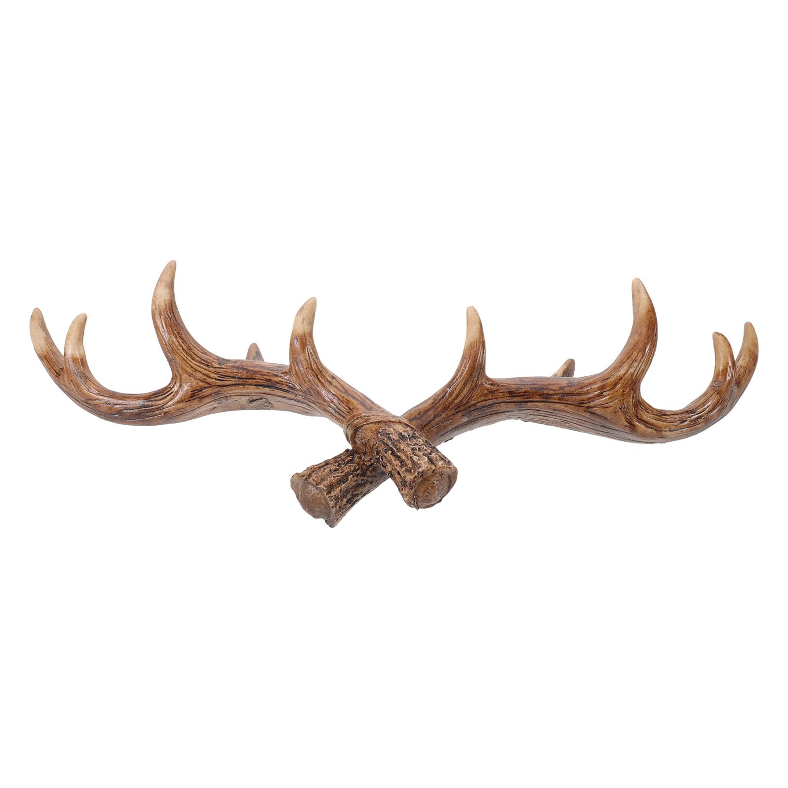 Patère murale bois de cerf BESPORTBLE grand crochet décoratif noir pour entrée et bain