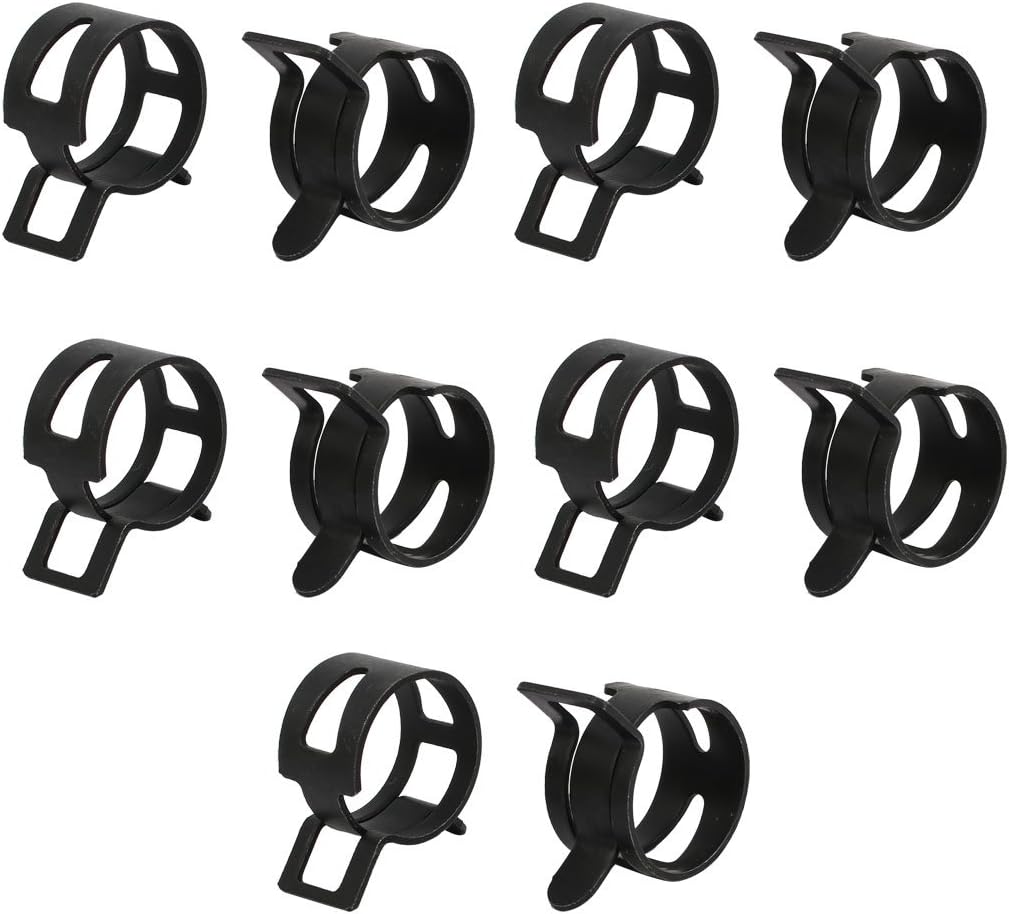 uxcell 10 Pcs 22mm Spring Type Action Fuel Hose Pipe Low Pressure Air