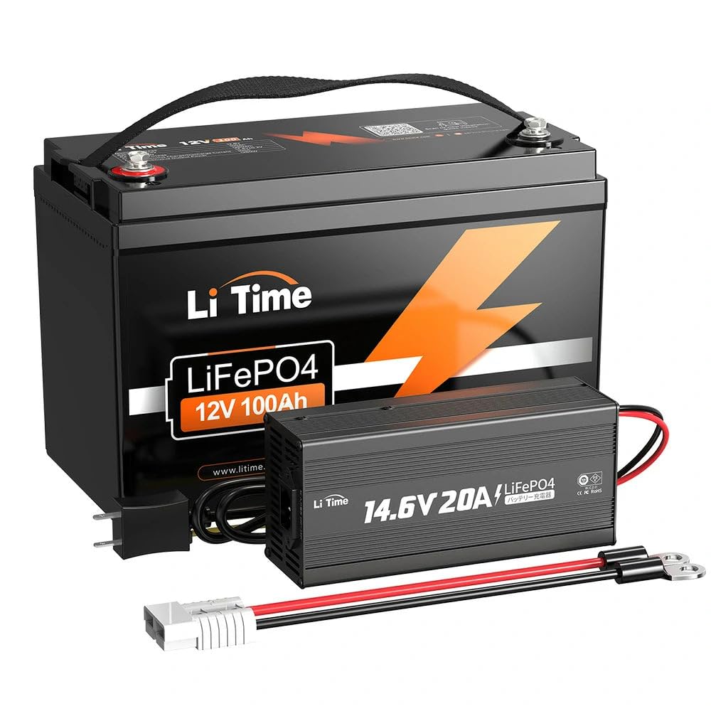 Amazon | LiTime 12V 100Ah リン酸鉄リチウムイオンバッテリー 14.6