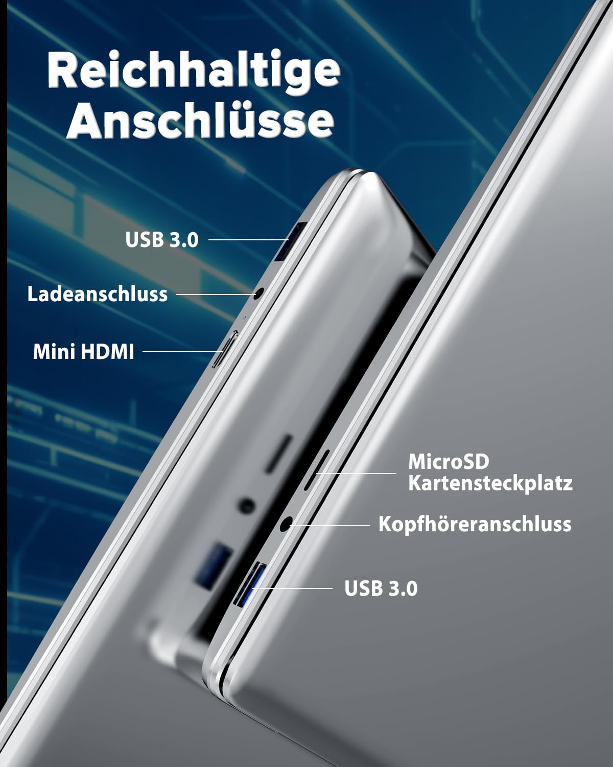 Molegar 2026 Laptop 15.6 Zoll,8GB RAM 256GB SSD,N5100 Prozessor,FHD Display,Notebook mit Beleuchtete Tastatur und Fingerabdrucksensor für Studierende und Unternehmen