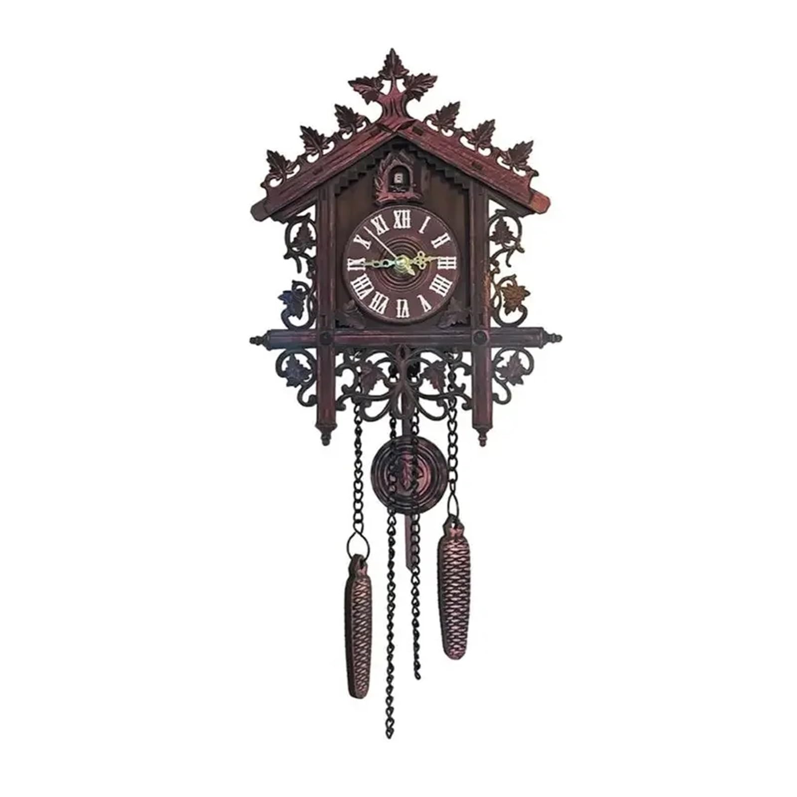 Relojes De Cuco Reloj de Pared de Cuco Colgante de Madera for Sala de Estar, hogar, Restaurante, Dormitorio(Black)