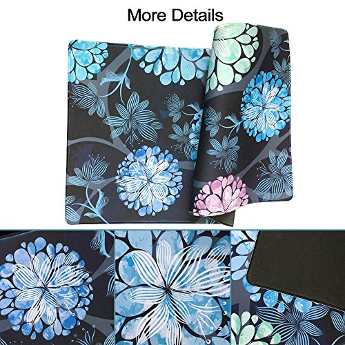 Extra Large Mouse Pad - Floral Design Gaming or Desk Mousepad - 31.5\" x 15.7\"x0.12\'\'(3mm Thick)- XXL Protective Keyboard Desk Mouse Mat for Computer/Laptop-Dandelion - Thumbnail 6