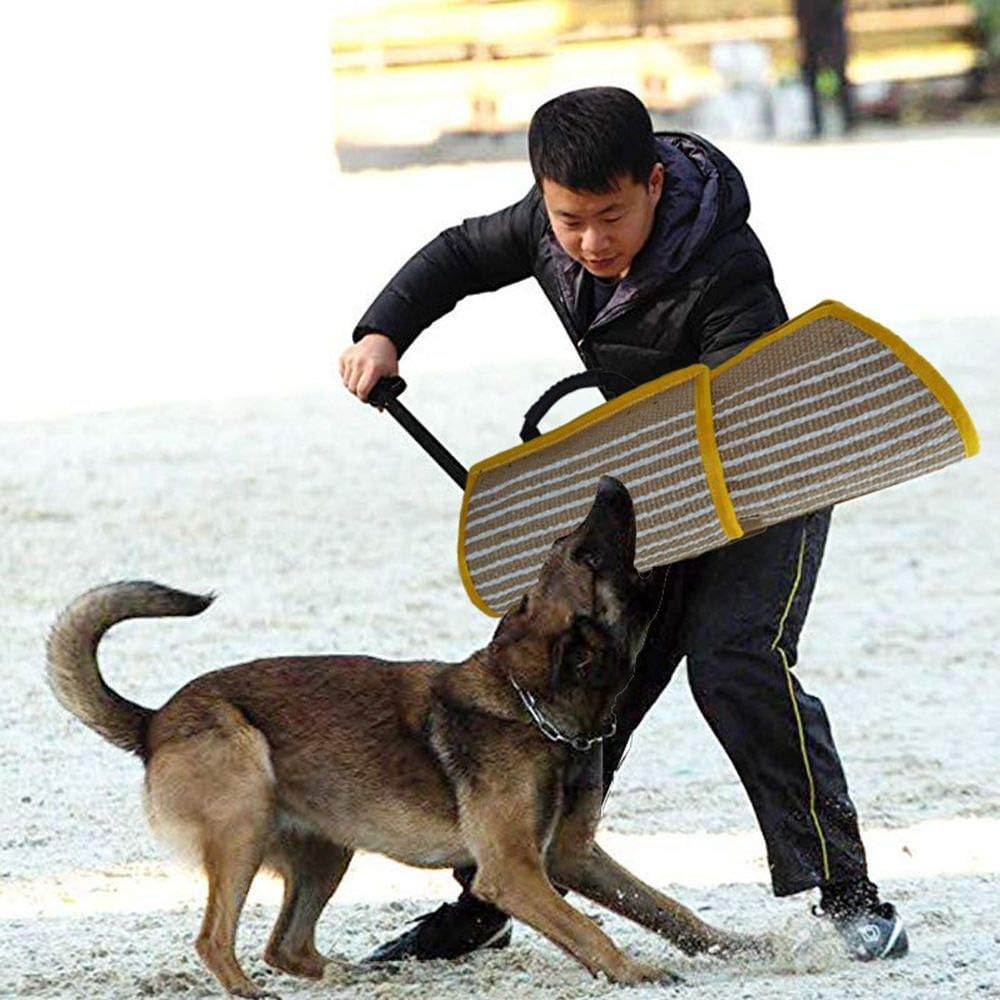 MoonyLI Dog Bite Sleeve Jute Dog Bite Protection Arm Sleeve with A Handle Soft Bite Sleeve,Suitable for Medium to Large DogsTraining Toy