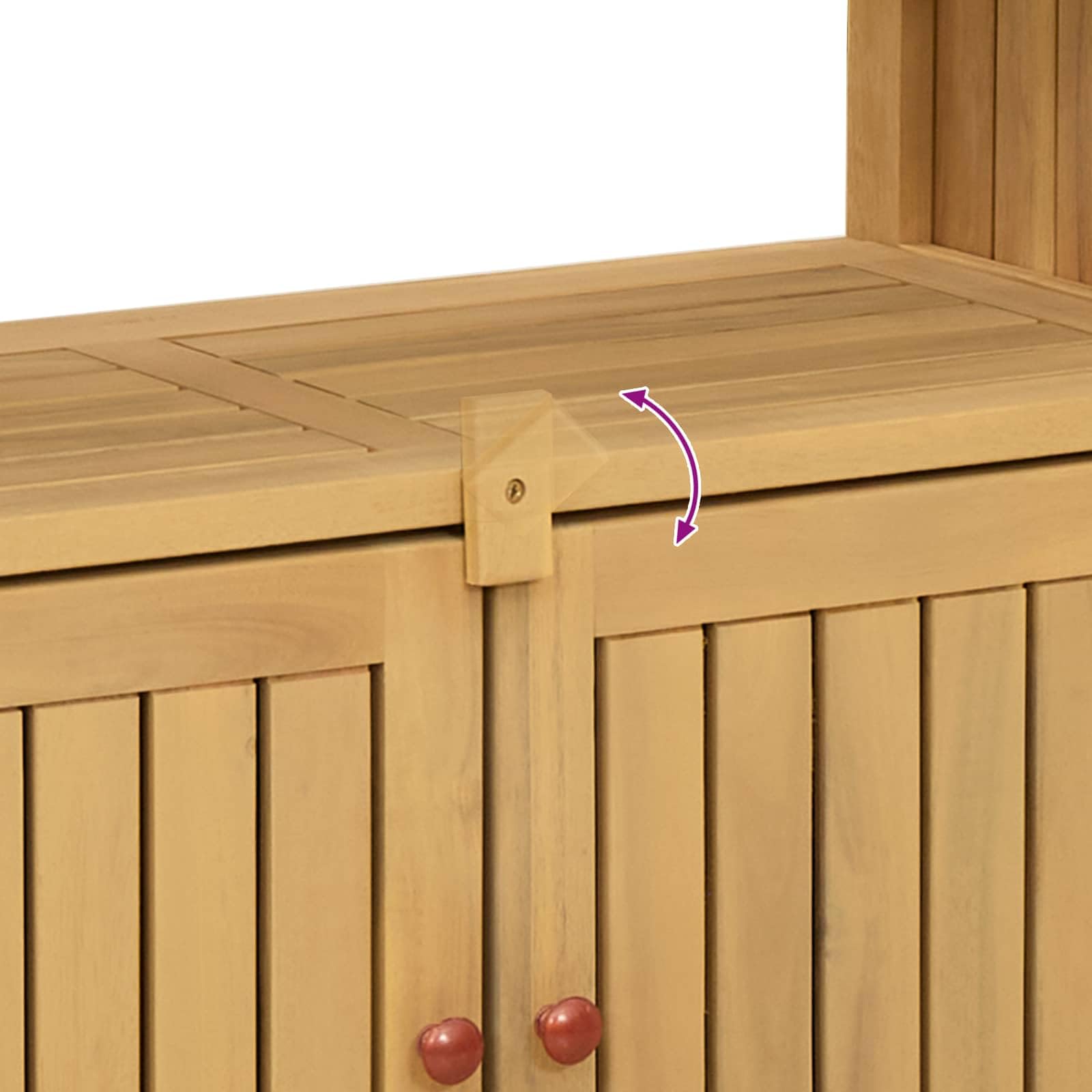 vidaXL Gartenkonsole Tisch Helles Akazienholz 110 x 35 x 75 cm, Garten, Rechteckig, Rustikal, Langlebig, Genügend Platz für die Aufbewahrung und Organisation von Werkzeugen und Zubehör auch in engen R