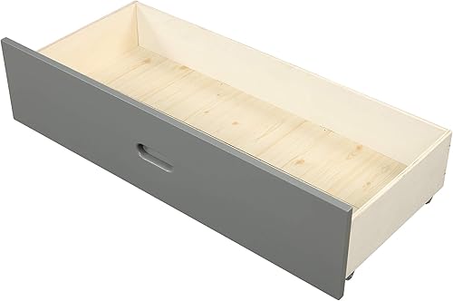 Miniatura 7 de Cama de plataforma individual con cajones de almacenamiento, plataforma de madera maciza con cabecero y estribo, no necesita somier, gris
