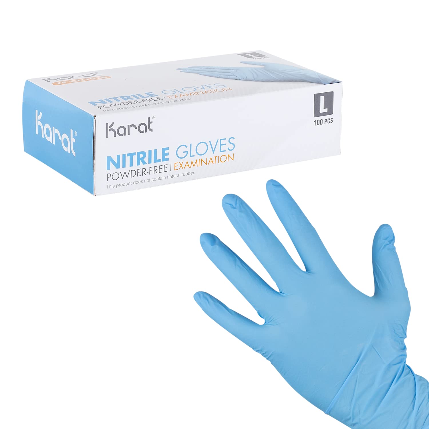 Karat FP-GN1028 - Guantes de nitrilo sin polvo, tamaño grande (1000 unidades)