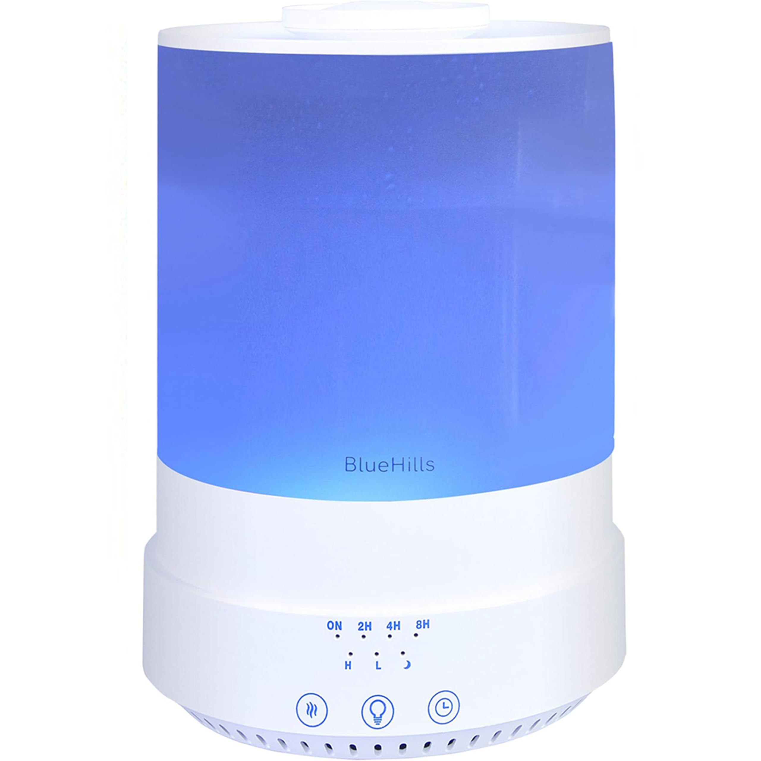 2500 ML XL Essential Oil Diffuser Aroma Humidifier with Timer for Large Home Decor Baby Rooms Plants Big Huge 2.5 L Extra Large Capacity High Mist Long Run with Lights White - F001