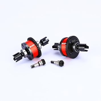 RCAWD 20% Faster for ARRMA 6S Fireteam,Infraction,Mojave,Limitless,Kraton, Notorious,Outcast,Talion,Typhon 6S 38T Front Rear Diff Set 10K & 9T Main Input Gear Upgrades Parts