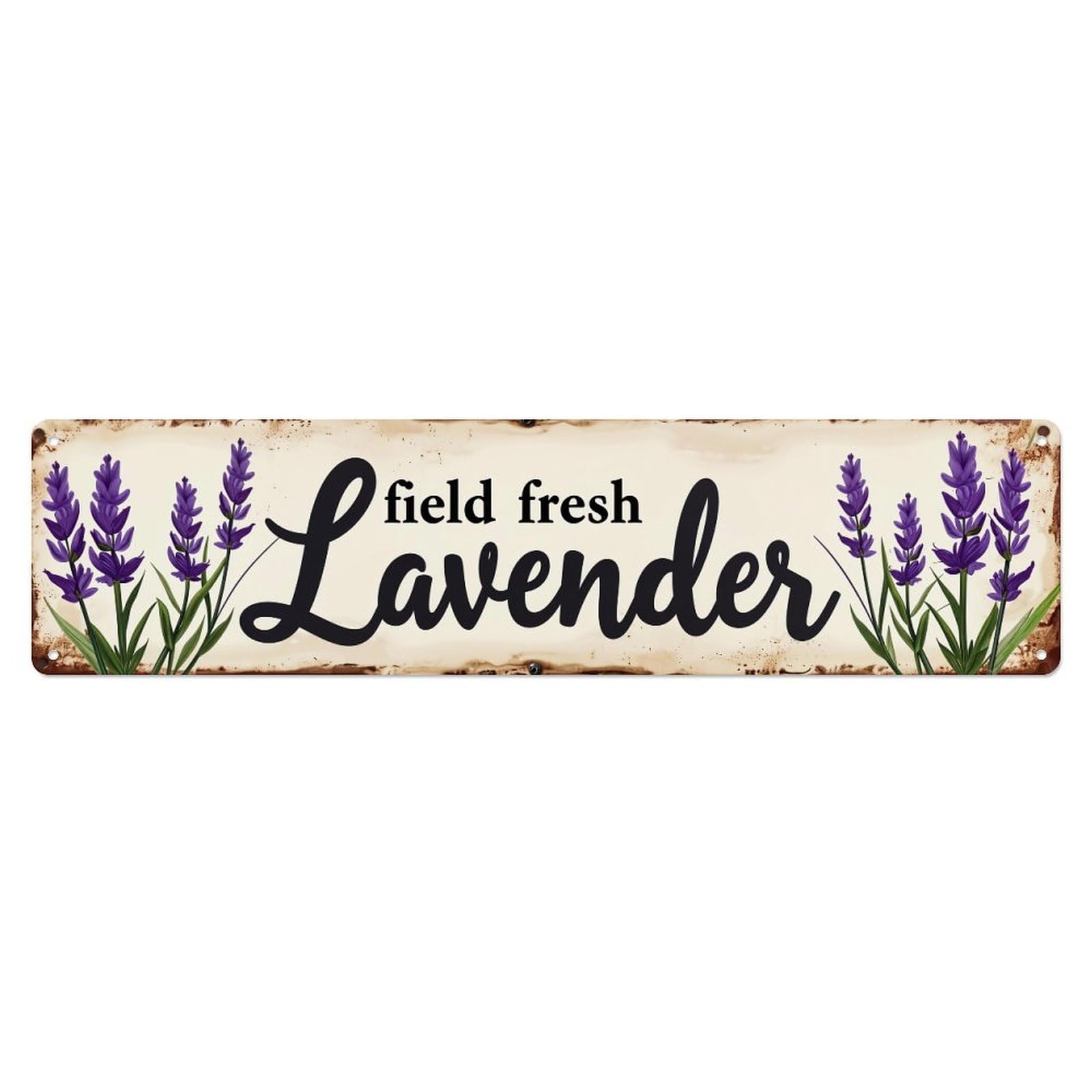 Field Fresh Lavender Sign Metal Tin Sign Plaque