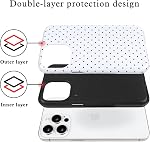 Lovmooful Compatible pour iPhone 13 Pro Max Cas mignon Esthétique Polka Dot avec un design lumineux pour les filles femmes Soft TPU+PC Shockproof Plus de protection fille pour iPhone 13 Pro Max Cas-Blanc