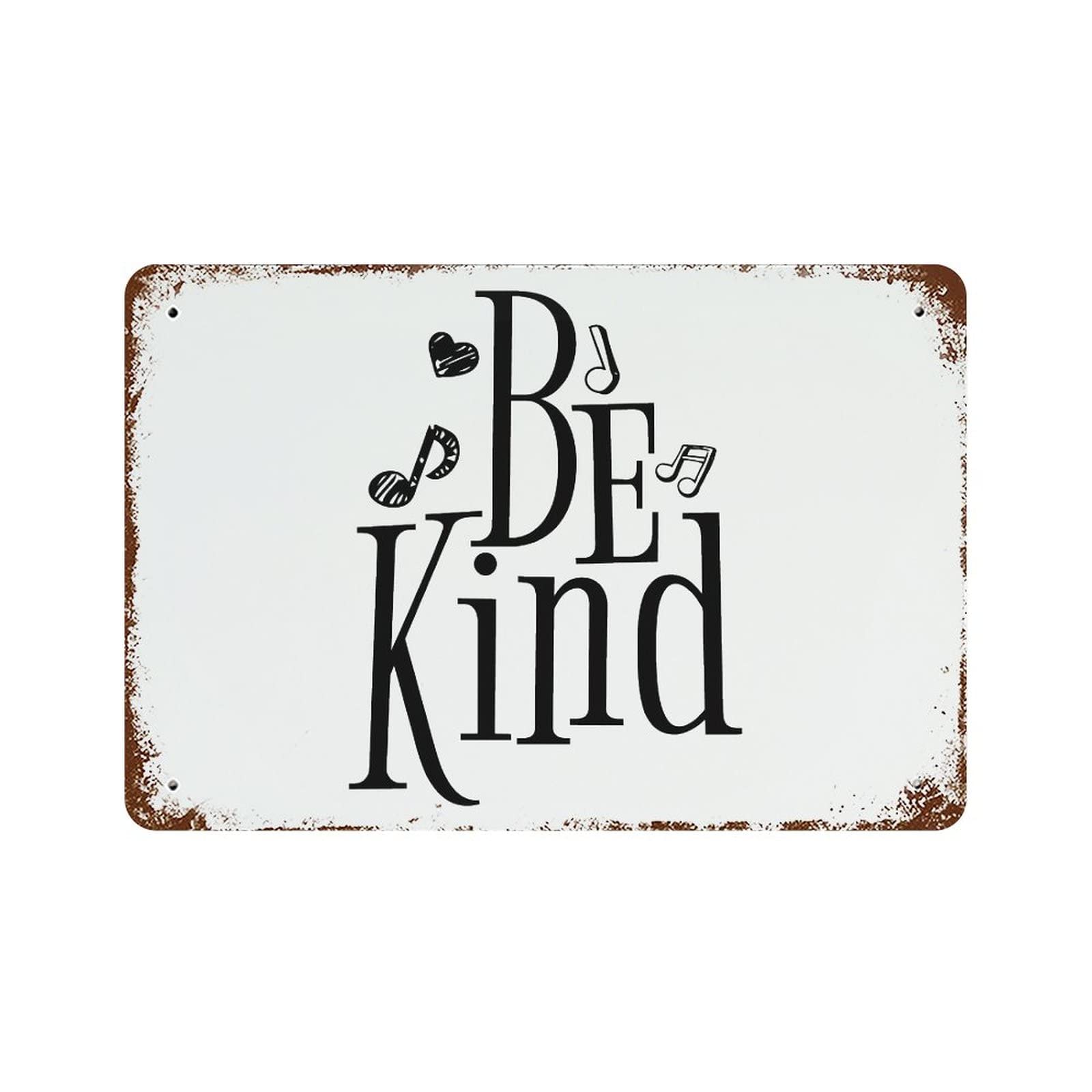 Plaque en métal Be Kind pour rompre la monotonie de vos murs