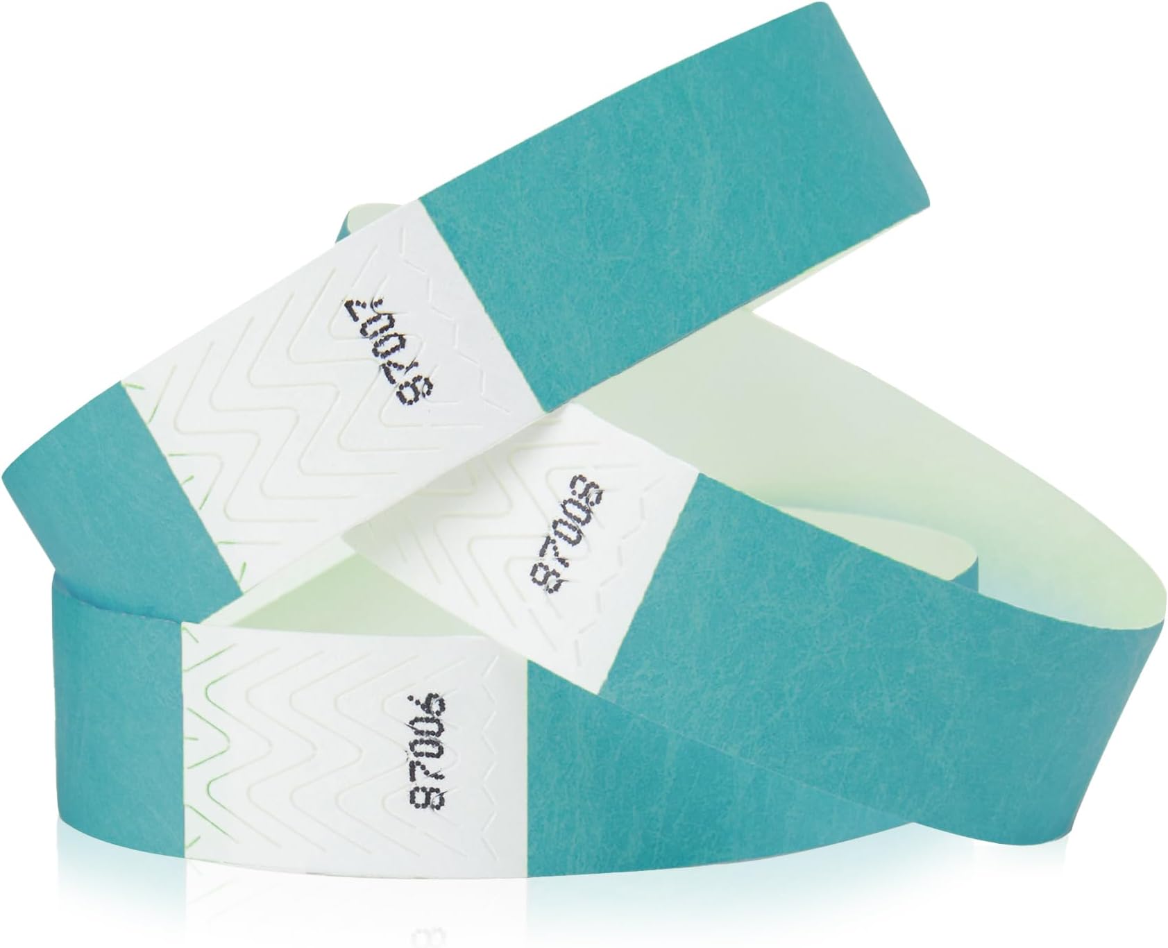 200 WristCo Caribbean Blue Tyvek Wristbands for Events - Comfortable Tear Resistant Paper Bracelets ID Wrist Bands for Concerts Festivals Admission Party Identification