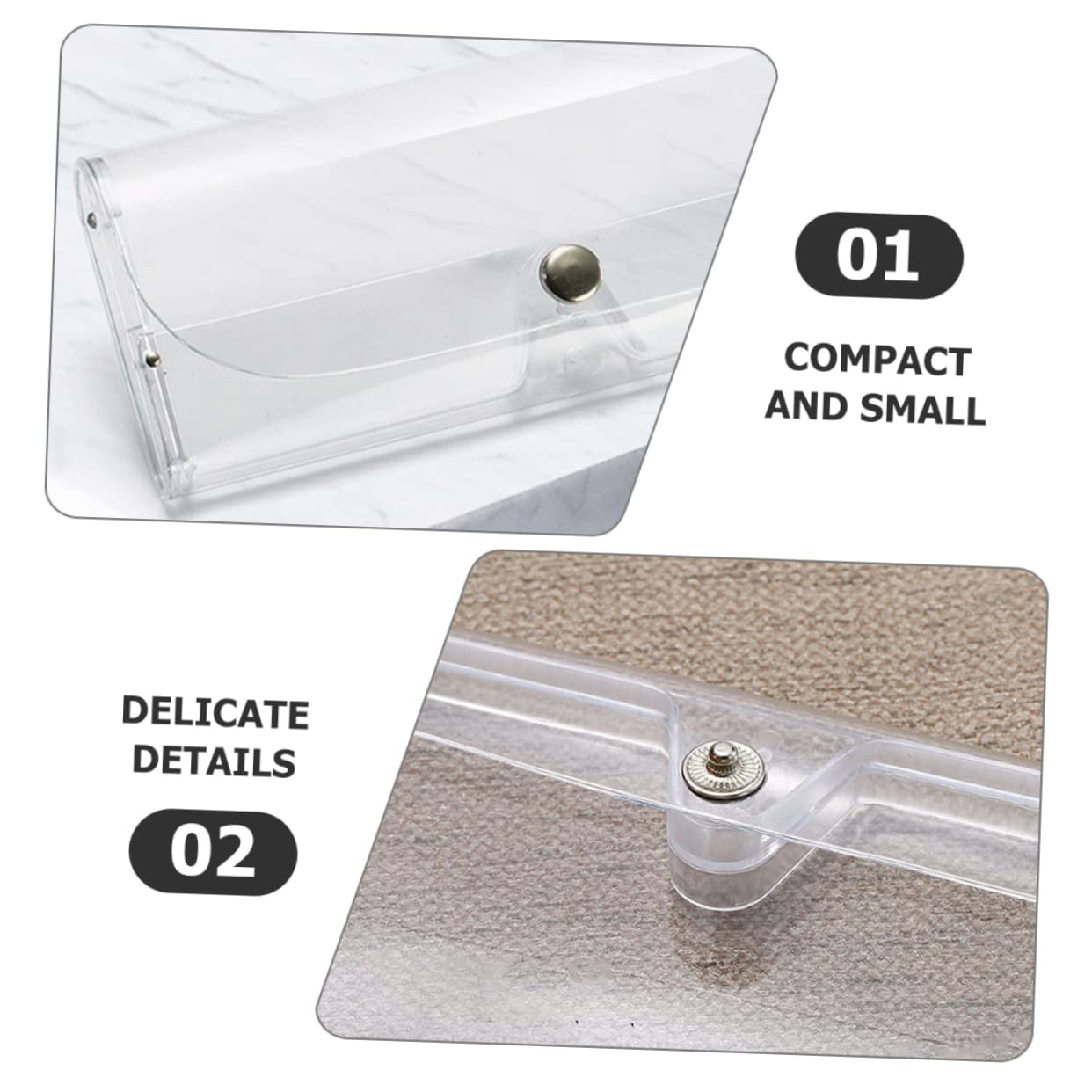 PACKOVE Brillenetui Transparente Sonnenbrillentasche Aufbewahrungsboxen Für Brillen Sunglass Case Brillen Aufbewahrungsbox Etui Für Brillen Damen Klare Lesebrille Pvc