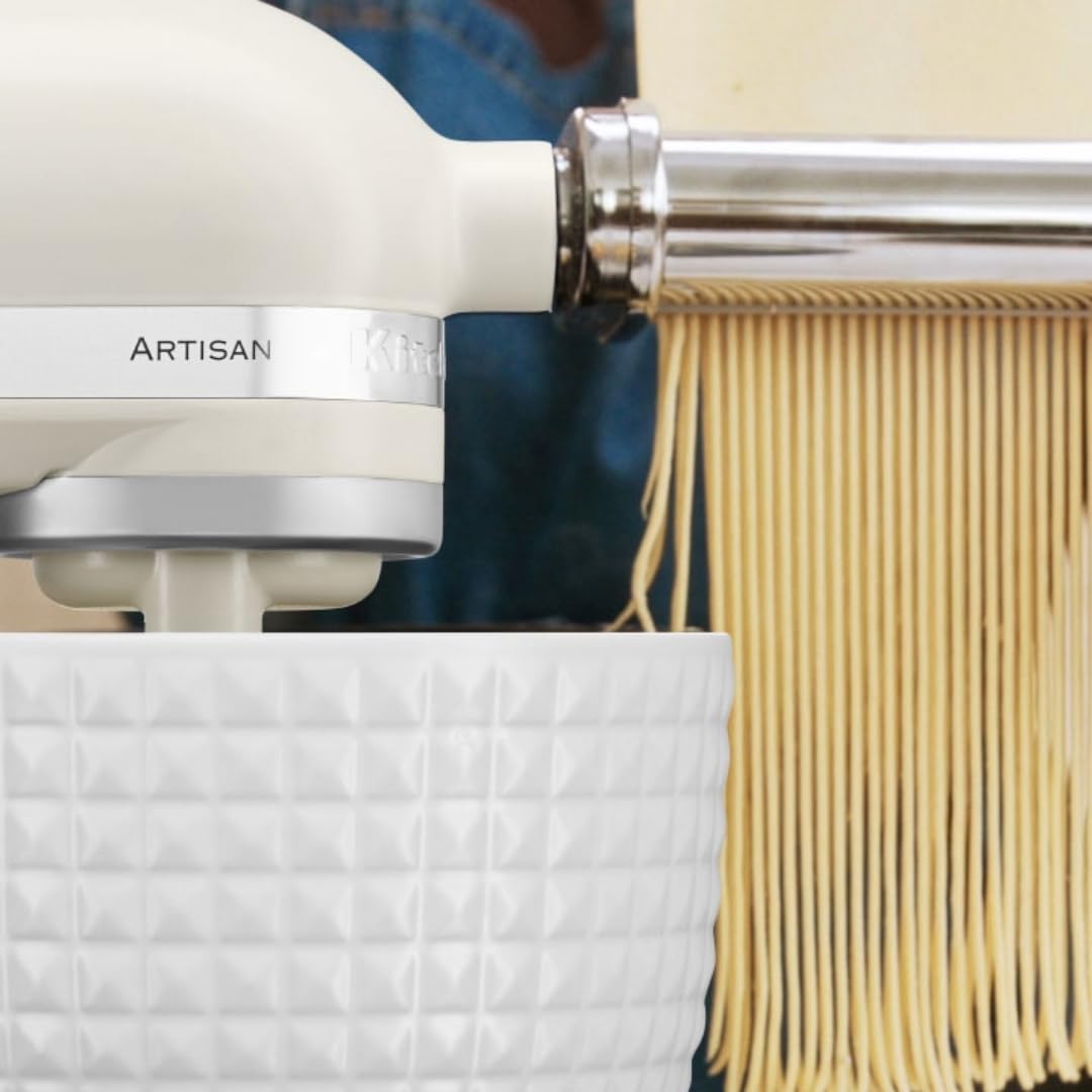 KitchenAid Artisan 5KSM156CXEPL robot kuchenny 4,7 l, obrotowa głowica silnika, ceramiczna miska, napęd bezpośredni, 10 stopni prędkości, mieszadło planetarne, kolor biały