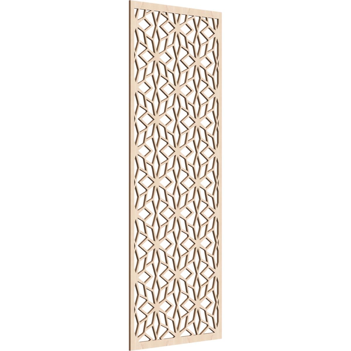 Lake Decorative Pierced Fretwork Wood Wall Panels, 21 3/8"W x 54 3/8"H x 1/4"T, Red Oak