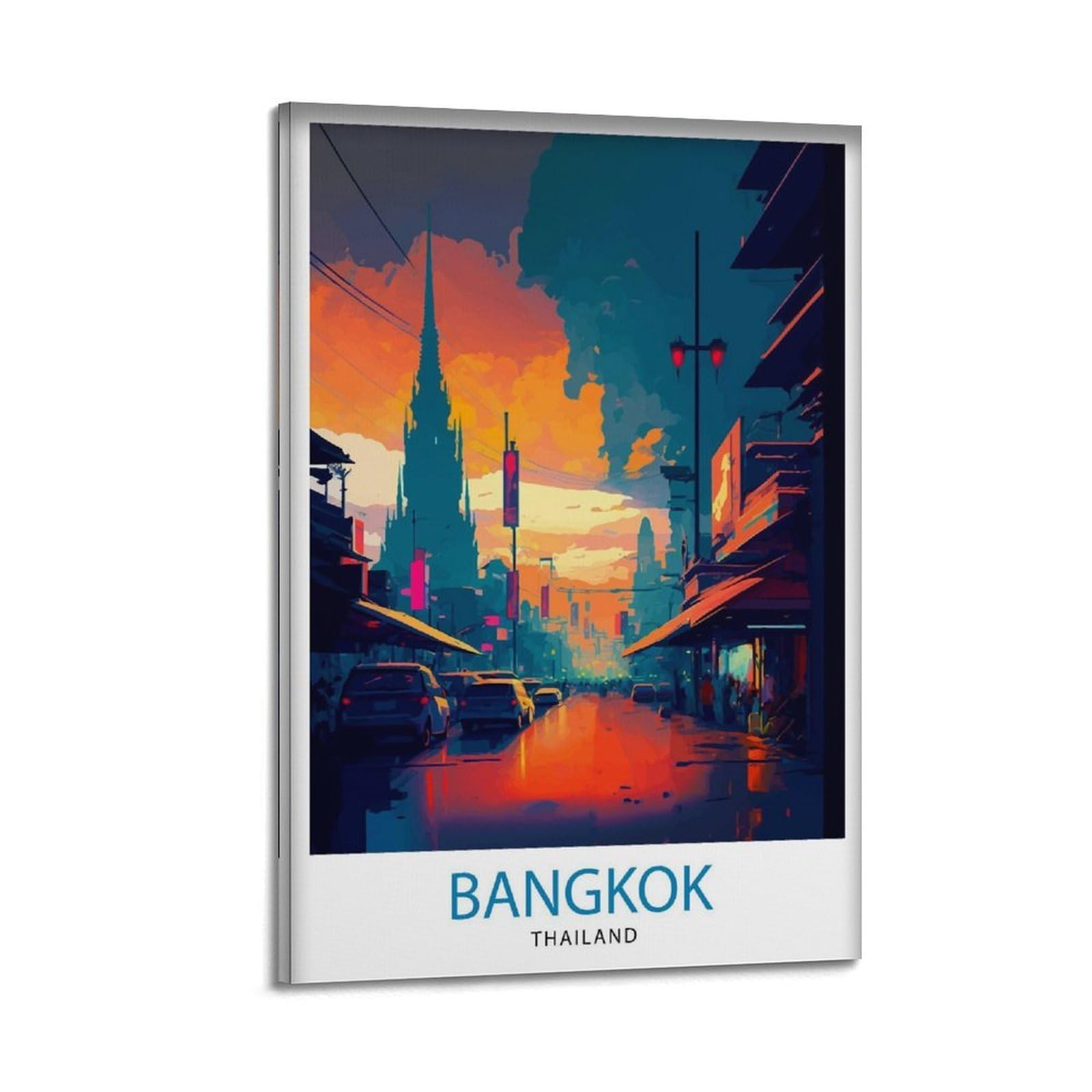 xiaoxiaoshen Bangkok Thailand Travel Gift for Thai_3 Canvas Poster Wall Art Prints Room Aesthetic Murals Bedroom And Living Decorations 20x30inch(50x75cm)