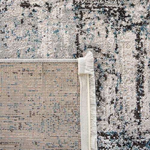 Safavieh Contemporary Indoor Woven Accent Area Rug, Shivan Collection, SHV717, in Grey/Blue - Image 3