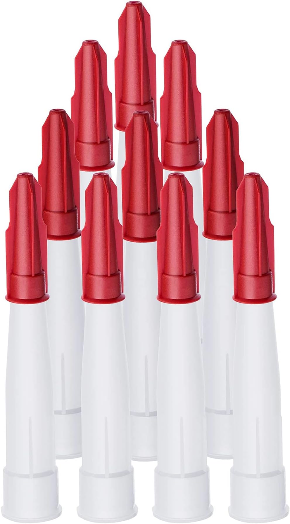 10 Piece Silicone Caulk Nozzle Set - Caps, Sealant Tube Caps, Resealable Cartridge Spare Nozzles