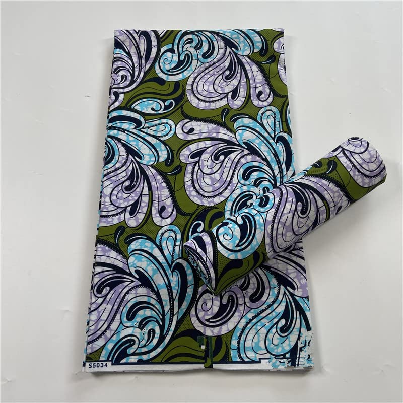 Tissu Imprimé Coton Wax Africain Ankara Haut De Gamme - Vendu Au Mètre (motif Vert/rouge)