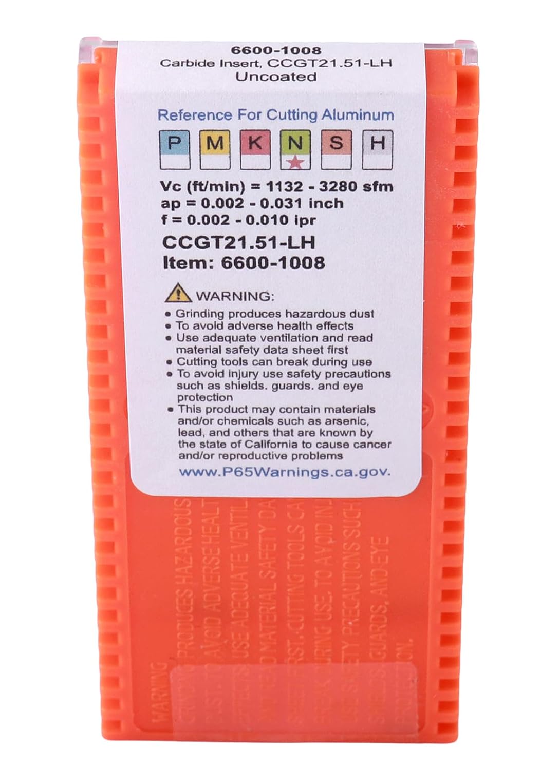 Accusize Industrial Tools CCGT21.51 BU810 Carbide Inserts for Cutting Aluminum, 10 Pc Set, 2000-1008x10