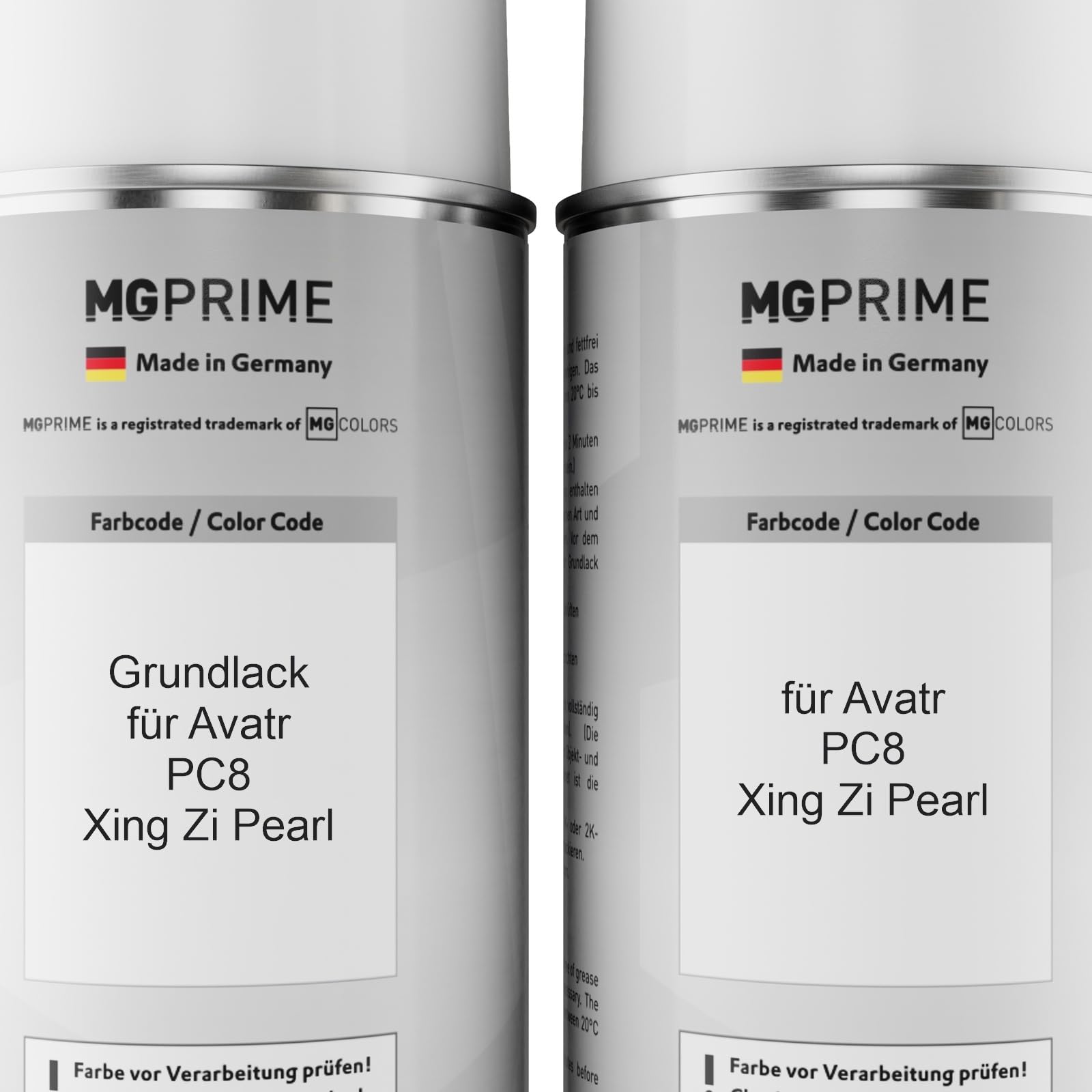 MG PRIME Vernice per auto Bombolette spray per Avatr PC8 Xing Zi Pearl +2K | Kit vernice di fondo + base + trasparente 2K, bombolette spray 400ml