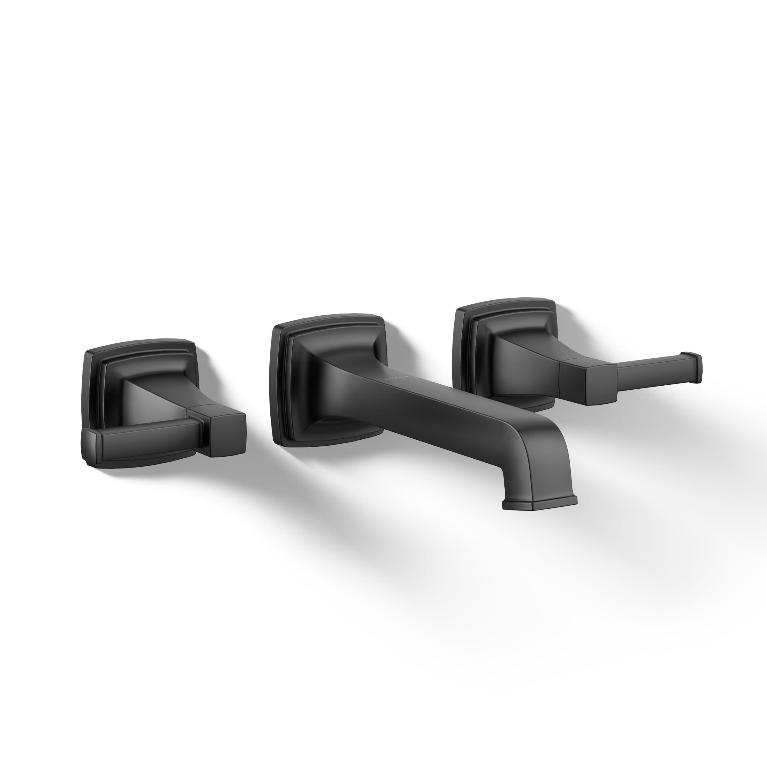 Garniture murale Kohler RIFF robinet salle de bain noir mat T26432-4-BL encastré