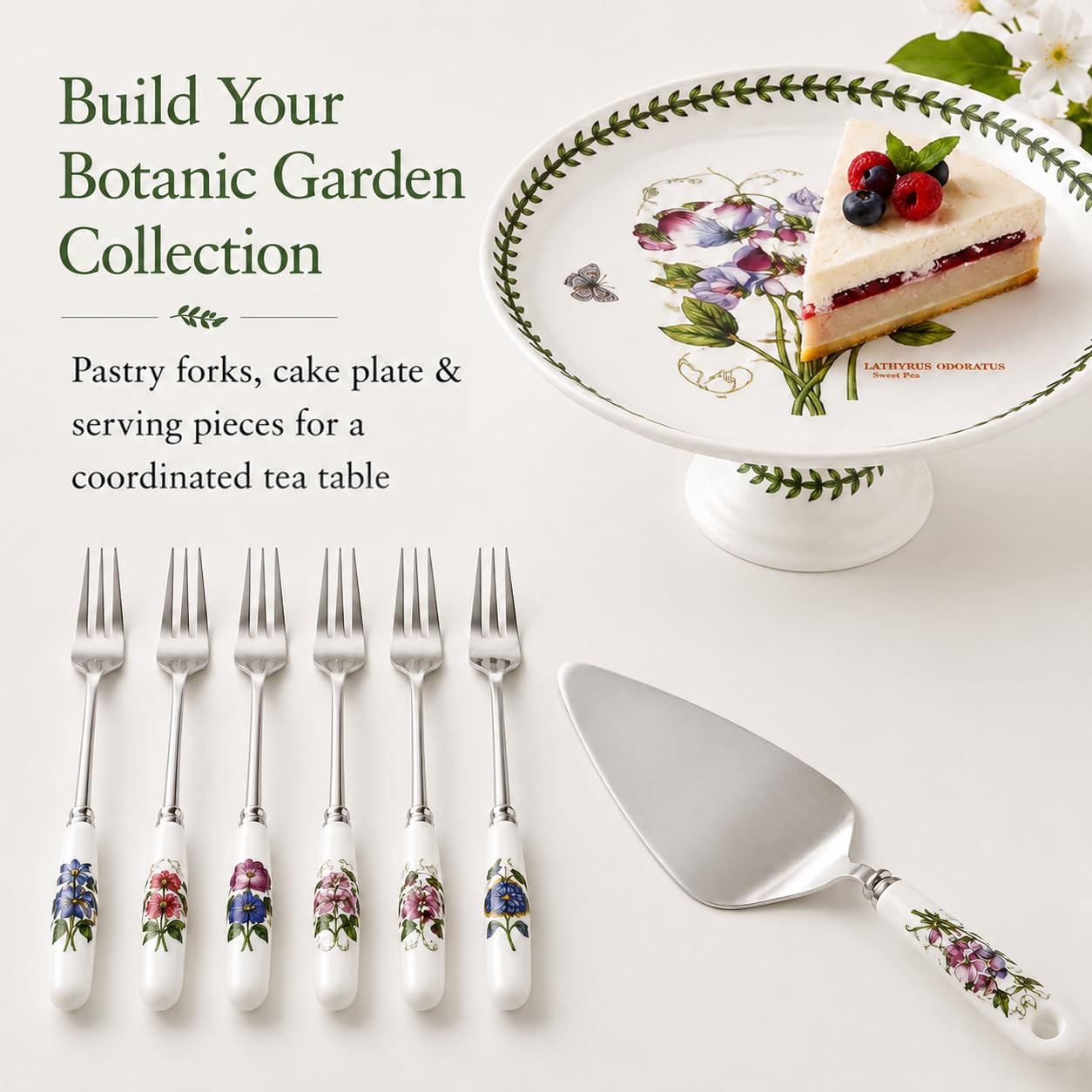 Portmeirion Botanic Garden Pastry Forks - Set of 6 -9