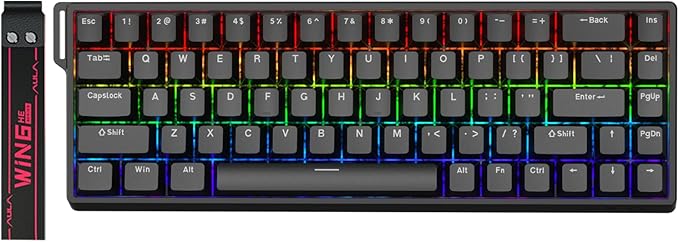 Teclado Gamer AULA WIN68 60% Switches Magnéticos USB-C RGB miniatura 9