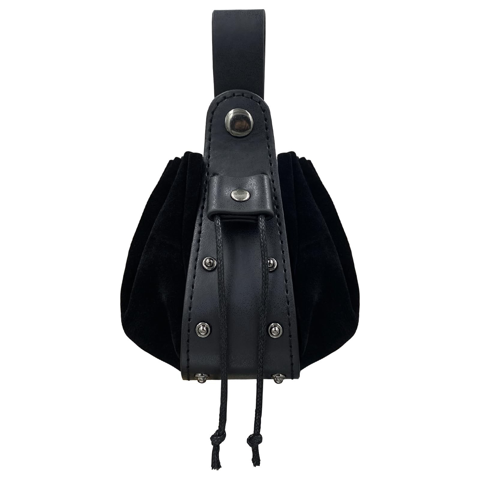 JAOYUMedieval Leather Pouch Bag - Viking & Renaissance Faire Accessory - Drawstring Hip Purse & Belt Pouch, Medieval Leather Pouch, 5.12 x 1.77 inches, Fashion