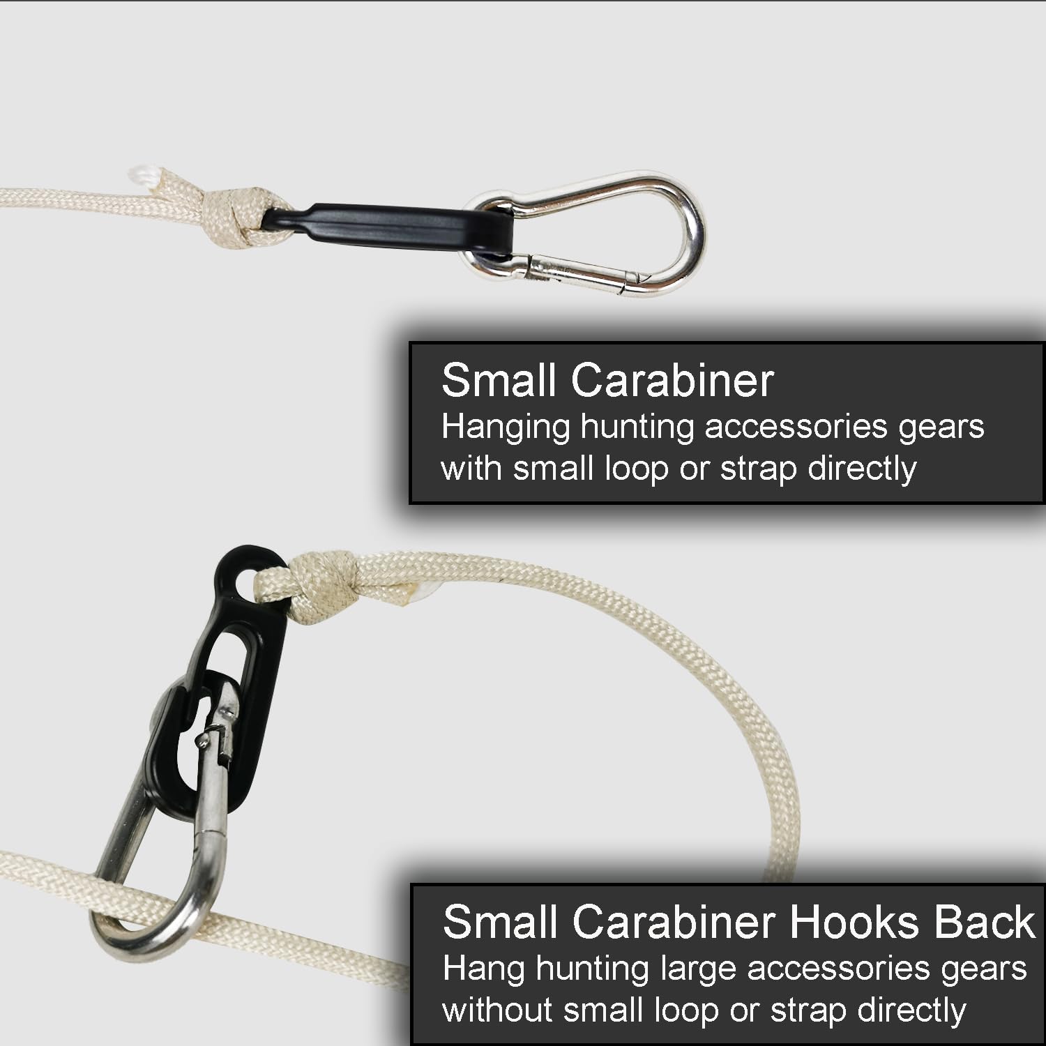 Buraku Retractable Tree Stand Hunting Hoist Rope for Bow | Archery Hanging Carrying Deer Hunting Gear Accessories Equipment Kit 30ft
