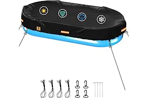 120"x72" Rectangular Pool Cover for Above Ground Swimming Pools,6x10ft Oval Solar Pool Safety Covers