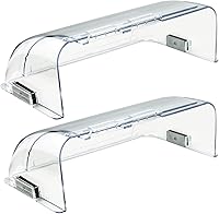 Binazon Magnetic Air Vent Deflectors (2 Pack Clear) - Adjustable 9-14" for Floor, Wall, Ceiling Vents - Redirect Heat & AC Airflow Instantly