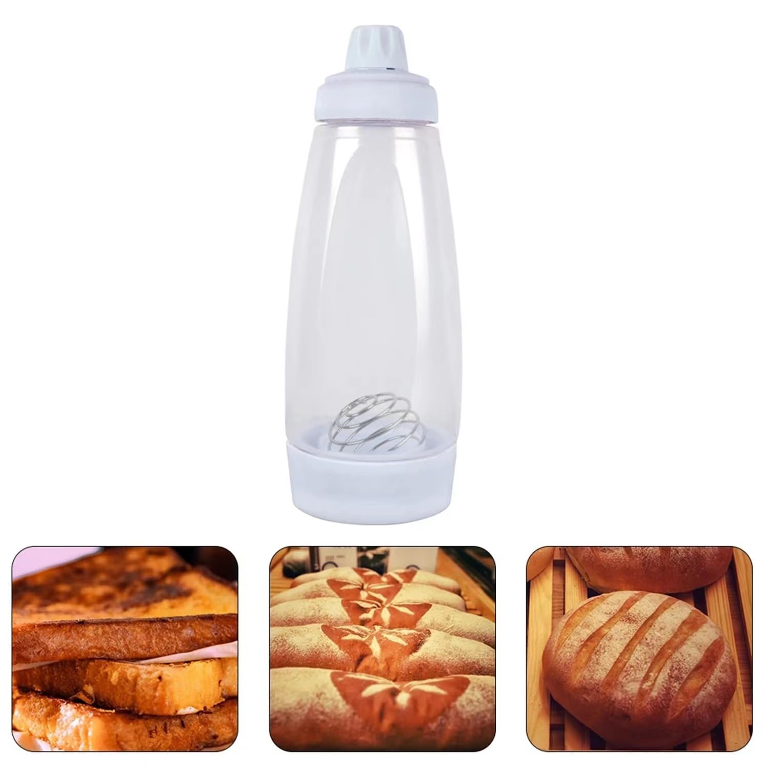 Dozownik ciasta do naleśników, 1000 ml, dozownik ciasta, z miarką i kulką do mieszania, ręczny dozownik do naleśników, naleśników, gofrów, naleśników itp